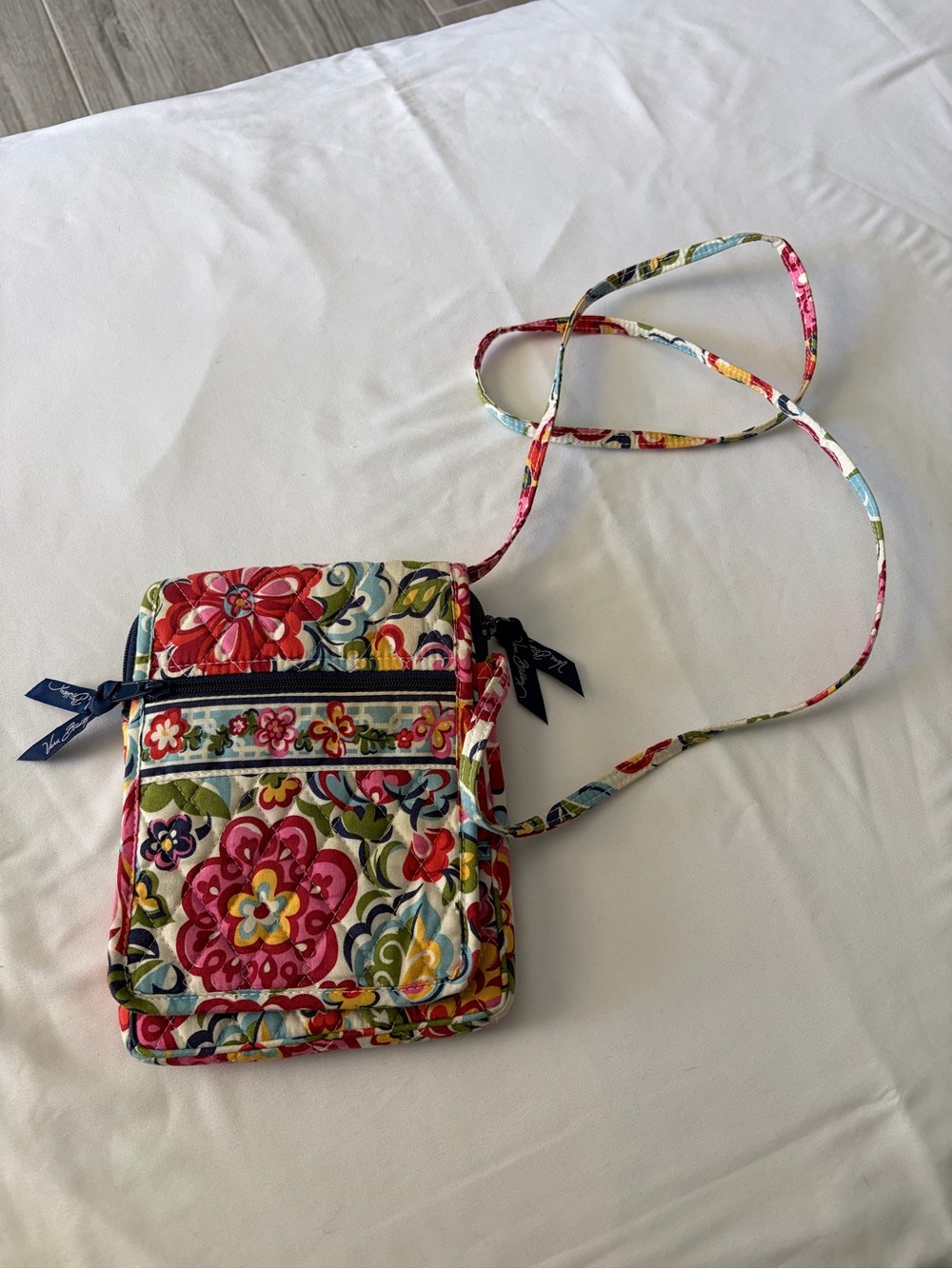 Vera Bradley Quilted Floral Crossbody - Red, Pink, Green, Blue, Yellow